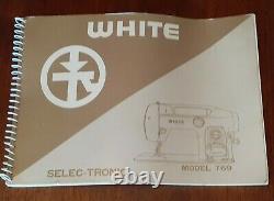 VINTAGE WHITE Model 769 Selec-Tronic ZigZag Width Heavy Duty Sewing Machine