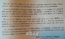 VINTAGE WHITE Model 769 Selec-Tronic ZigZag Width Heavy Duty Sewing Machine