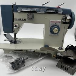 VTG White Model 167 Zig Zag Heavy Duty Sewing Machine With 11 Built in Stitches