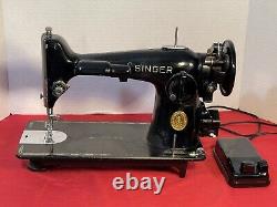 Vintage 1949 Singer 201-2 Heavy Duty Sewing Machine, Extras, SERVICED