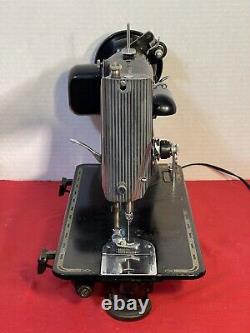 Vintage 1949 Singer 201-2 Heavy Duty Sewing Machine, Extras, SERVICED