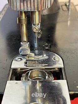 Vintage 1949 Singer 201-2 Heavy Duty Sewing Machine, Extras, SERVICED