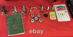 Vintage 1949 Singer 201-2 Heavy Duty Sewing Machine, Extras, SERVICED