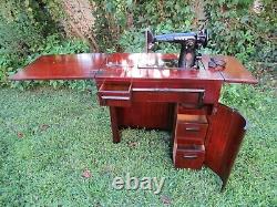 Vintage 1951 Singer 201-2 Direct Drive Heavy Duty Sewing Machine Denim Leather