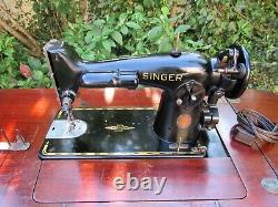 Vintage 1951 Singer 201-2 Direct Drive Heavy Duty Sewing Machine Denim Leather