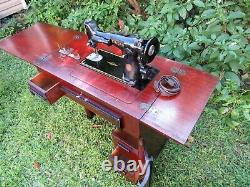 Vintage 1951 Singer 201-2 Direct Drive Heavy Duty Sewing Machine Denim Leather