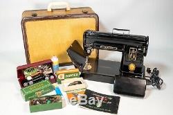 Vintage 1951 Singer 301A Slant Needle Heavy Duty Sewing Machine Black Beauty