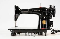 Vintage 1952 Singer 201-2 Direct Drive Heavy Duty Sewing Machine Denim Leather