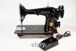 Vintage 1952 Singer 201-2 Direct Drive Heavy Duty Sewing Machine Denim Leather