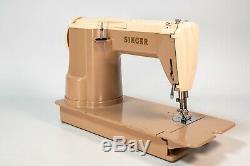 Vintage 1956 Singer 301A Sewing Machine Short Bed Heavy Duty Gear Drive Nice