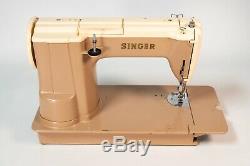 Vintage 1956 Singer 301A Sewing Machine Short Bed Heavy Duty Gear Drive Nice