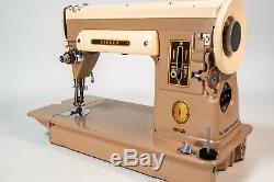 Vintage 1956 Singer 301A Sewing Machine Short Bed Heavy Duty Gear Drive Nice