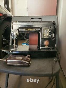 Vintage Black Singer 301A Slant Needle Heavy Duty Sewing Machine