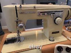 Vintage Brother Sew Matic Sewing Machine Heavy Duty With Accessories