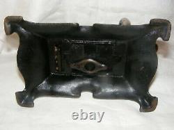 Vintage Child's Toy Sewing Machine Heavy Cast Iron Gold Scrolling Hand Crank