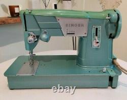 Vintage Green Singer 327k Heavy Duty Zigzag Sewing Machine Leather, Upholstery