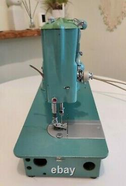 Vintage Green Singer 327k Heavy Duty Zigzag Sewing Machine Leather, Upholstery