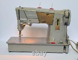 Vintage Heavy Duty 1963 Singer 328K Style O Matic Sewing Machine And Case WORKS