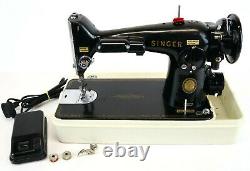 Vintage Heavy Duty Singer 201 Sewing Machine Foot Pedal Video of it Working