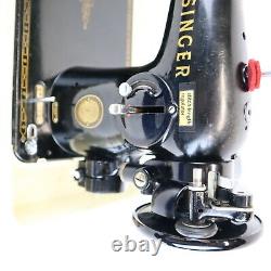 Vintage Heavy Duty Singer 201 Sewing Machine Foot Pedal Video of it Working