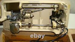 Vintage Heavy Duty White 262 Sewing Machine with Foot Pedal, Case. TESTED