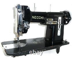 Vintage NECCHI BU Zig-Zag Sewing Machine antique heavy duty full metal needles