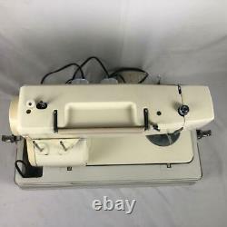 Vintage Necchi 534fb Heavy Duty Sewing Machine With Hard Case Japan