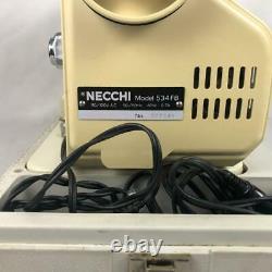 Vintage Necchi 534fb Heavy Duty Sewing Machine With Hard Case Japan