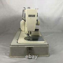 Vintage Necchi 534fb Heavy Duty Sewing Machine With Hard Case Japan