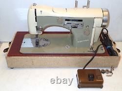 Vintage Necchi BU Supernova Ultra Automatic Heavy-Duty Sewing Machine Italy Made