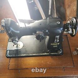 Vintage PFAFF 130 HEAVY DUTY SEWING MACHINE, Runs. In sewing table