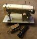 Vintage Retro Heavy Duty Sears Kenmore Sewing Machine Model 158.521 +Pedal AS-IS