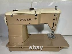 Vintage SINGER 401A Slant-O-Matic Sewing Machine HEAVY DUTY + Case, Accessories