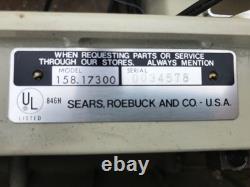 Vintage Sears Kenmore 158.17300 Sewing Machine High Shank Heavy Duty Zig Zag