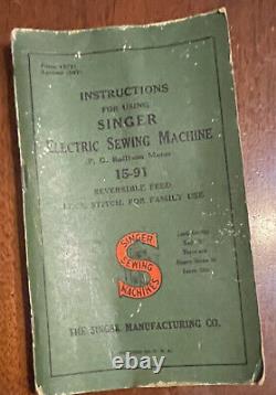 Vintage Singer 15-91 Heavy Duty Sewing Machine