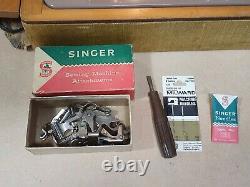 Vintage Singer 185K Heavy Duty Electric Sewing Machine With Accessories