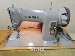 Vintage Singer 185K Heavy Duty Electric Sewing Machine With Accessories