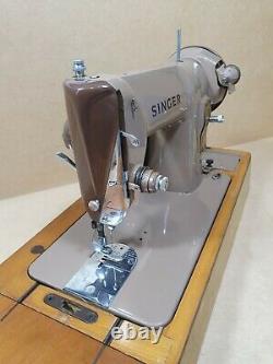 Vintage Singer 185K Heavy Duty Electric Sewing Machine With Accessories