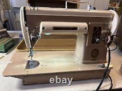 Vintage Singer 301A Long Heavy Duty Sewing Machine + Accessories + Case