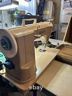 Vintage Singer 301A Long Heavy Duty Sewing Machine + Accessories + Case