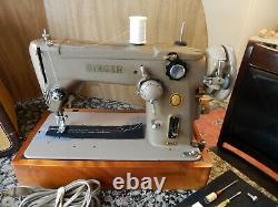 Vintage Singer 306W 1950s Heavy Duty Sewing Machine Bundle Tested