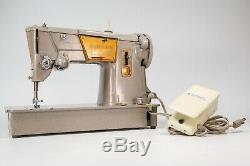 Vintage Singer 328K Heavy Duty Sewing Machine Style-O-Matic With Foot Pedal MCM