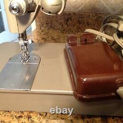 Vintage Singer 328K Sewing Machine Style-o-Matic Heavy Duty with pedal