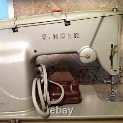 Vintage Singer 328K Sewing Machine Style-o-Matic Heavy Duty with pedal