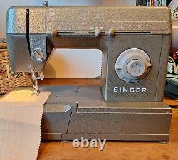 Vintage Singer HD 105 C Heavy Duty Free Arm Sewing Machine Tested See Video