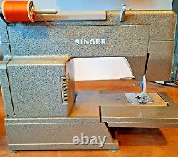 Vintage Singer HD 105 C Heavy Duty Free Arm Sewing Machine Tested See Video