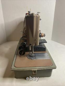 Vintage Singer Model 328K Heavy Duty Upholstery Sewing Machine Foot Pedal & Case