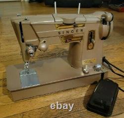Vintage Singer Model 328K Heavy Duty Upholstery Sewing Machine with Foot Pedal