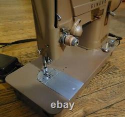 Vintage Singer Model 328K Heavy Duty Upholstery Sewing Machine with Foot Pedal