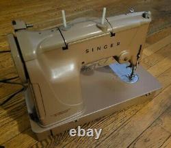 Vintage Singer Model 328K Heavy Duty Upholstery Sewing Machine with Foot Pedal